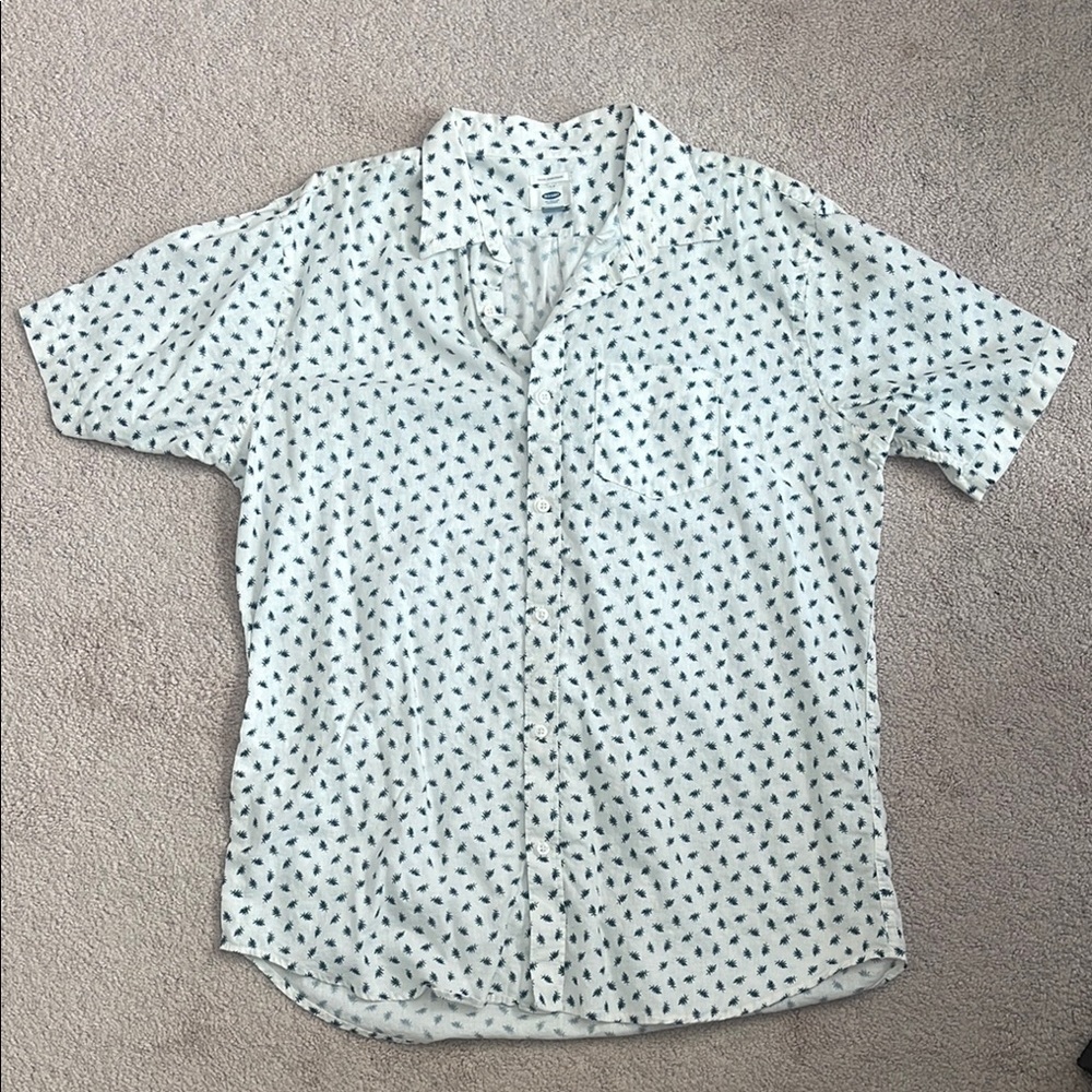 Old Navy White Casual Button Down Shirt (Size: XL Tall)